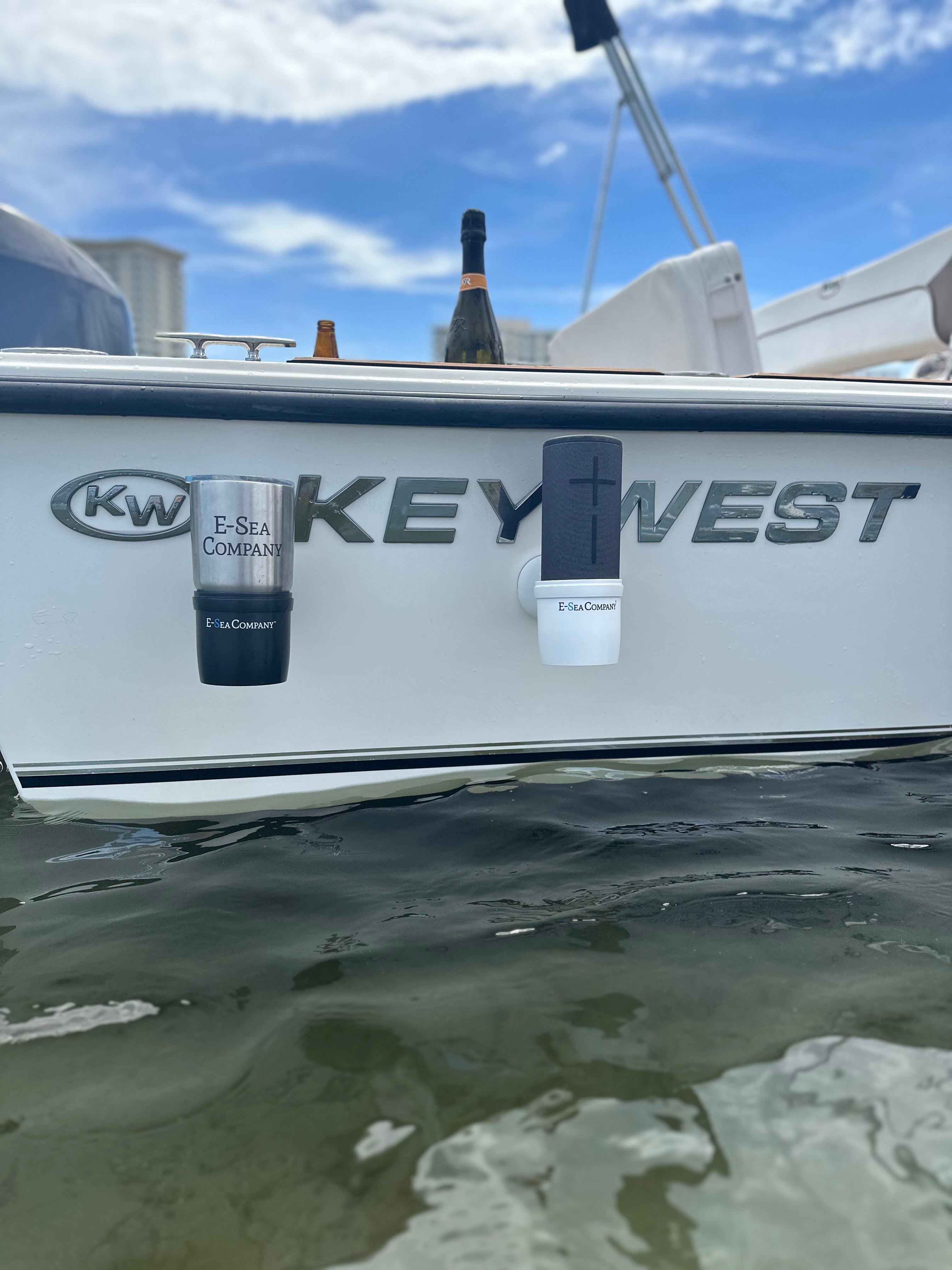E-Sea Cup Adjustable-Suction Mounted Adjustable Angle Cup Holder-Black - Keep Casting Fishing & Outdoors