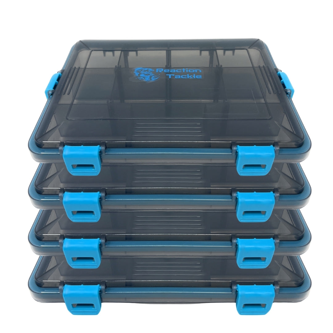 Reaction Tackle Standard Tackle Tray- Sturdy and Waterproof with 4 Reliable Clips - Keep Casting Fishing & Outdoors