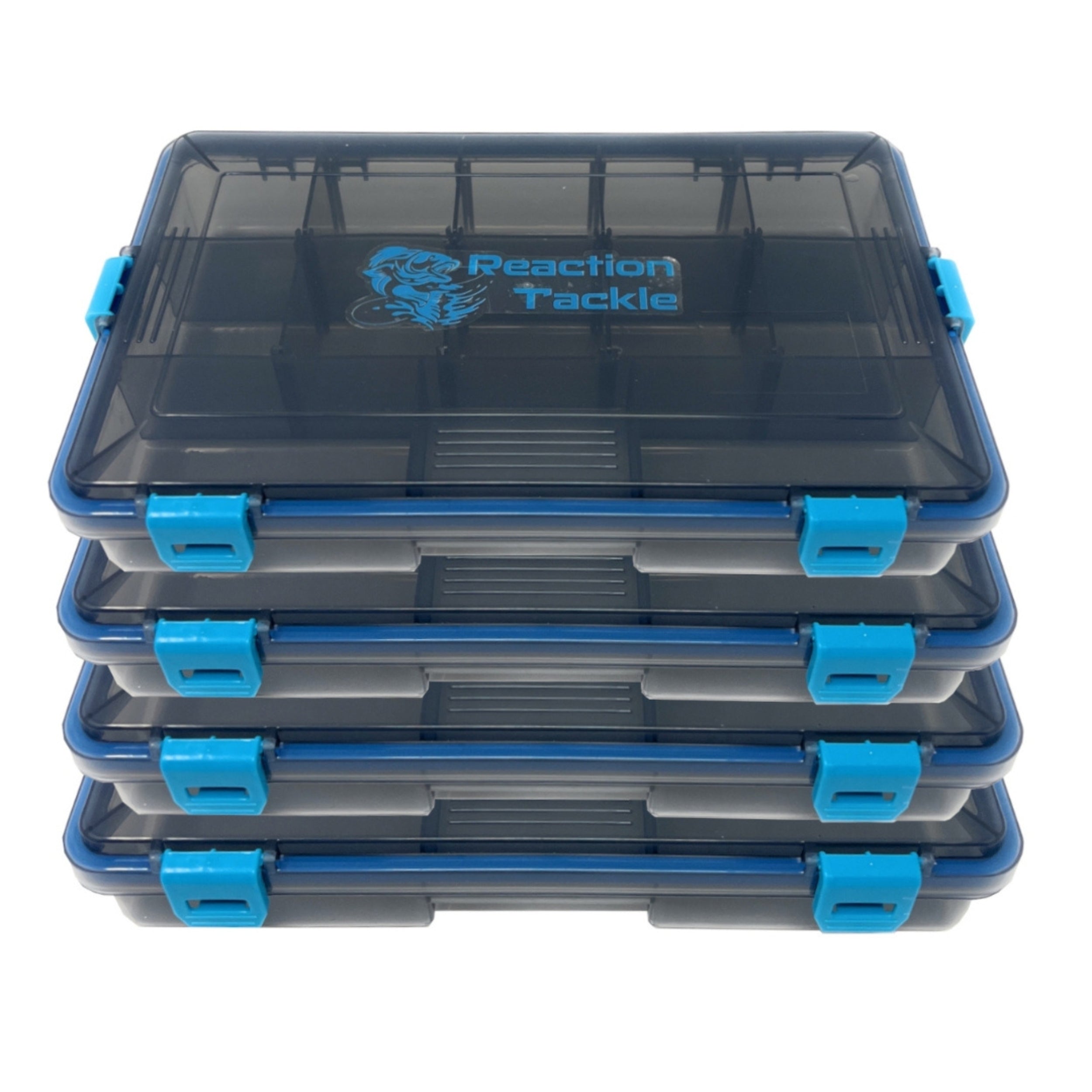 Reaction Tackle Standard Tackle Tray- Sturdy and Waterproof with 4 Reliable Clips - Keep Casting Fishing & Outdoors