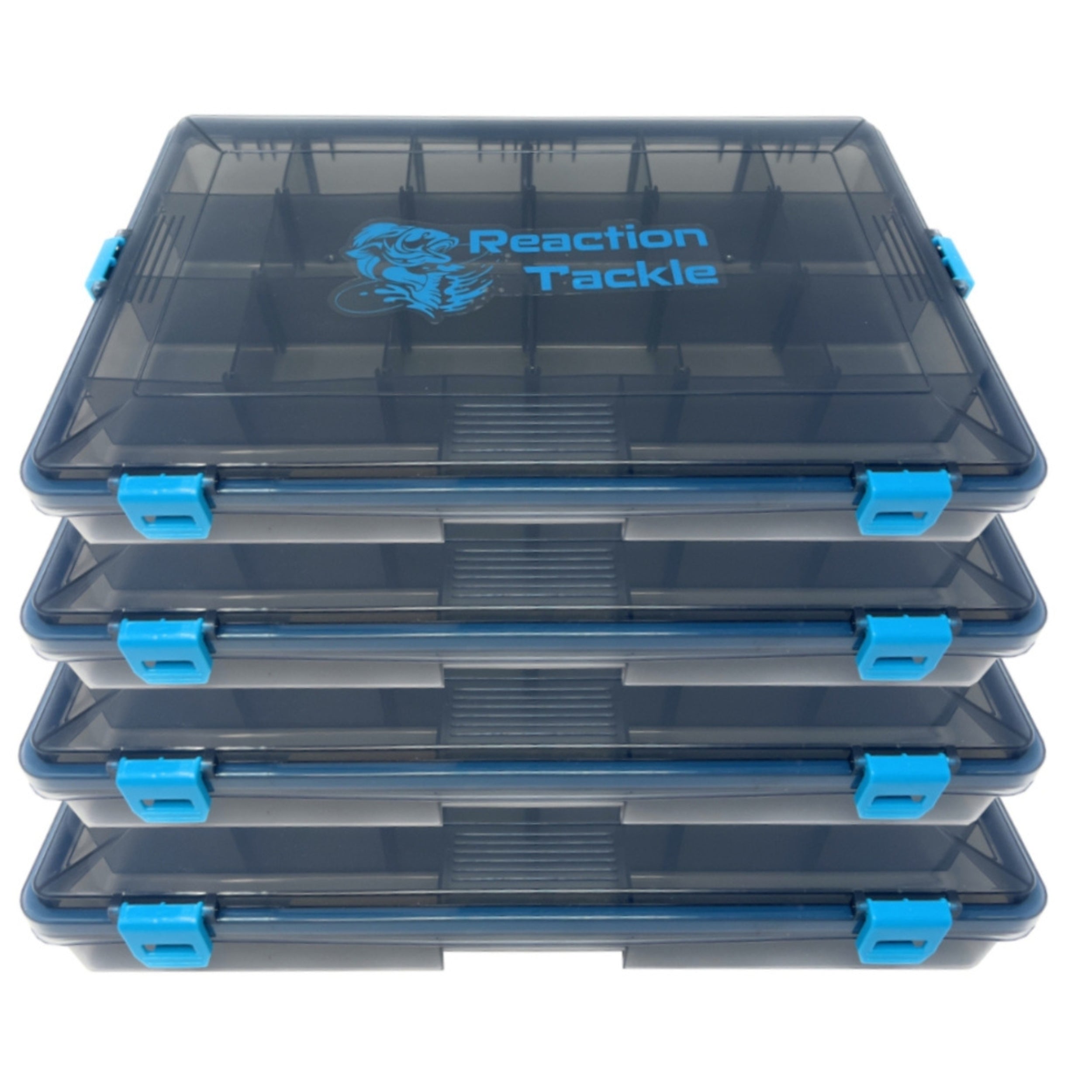Reaction Tackle Standard Tackle Tray- Sturdy and Waterproof with 4 Reliable Clips - Keep Casting Fishing & Outdoors