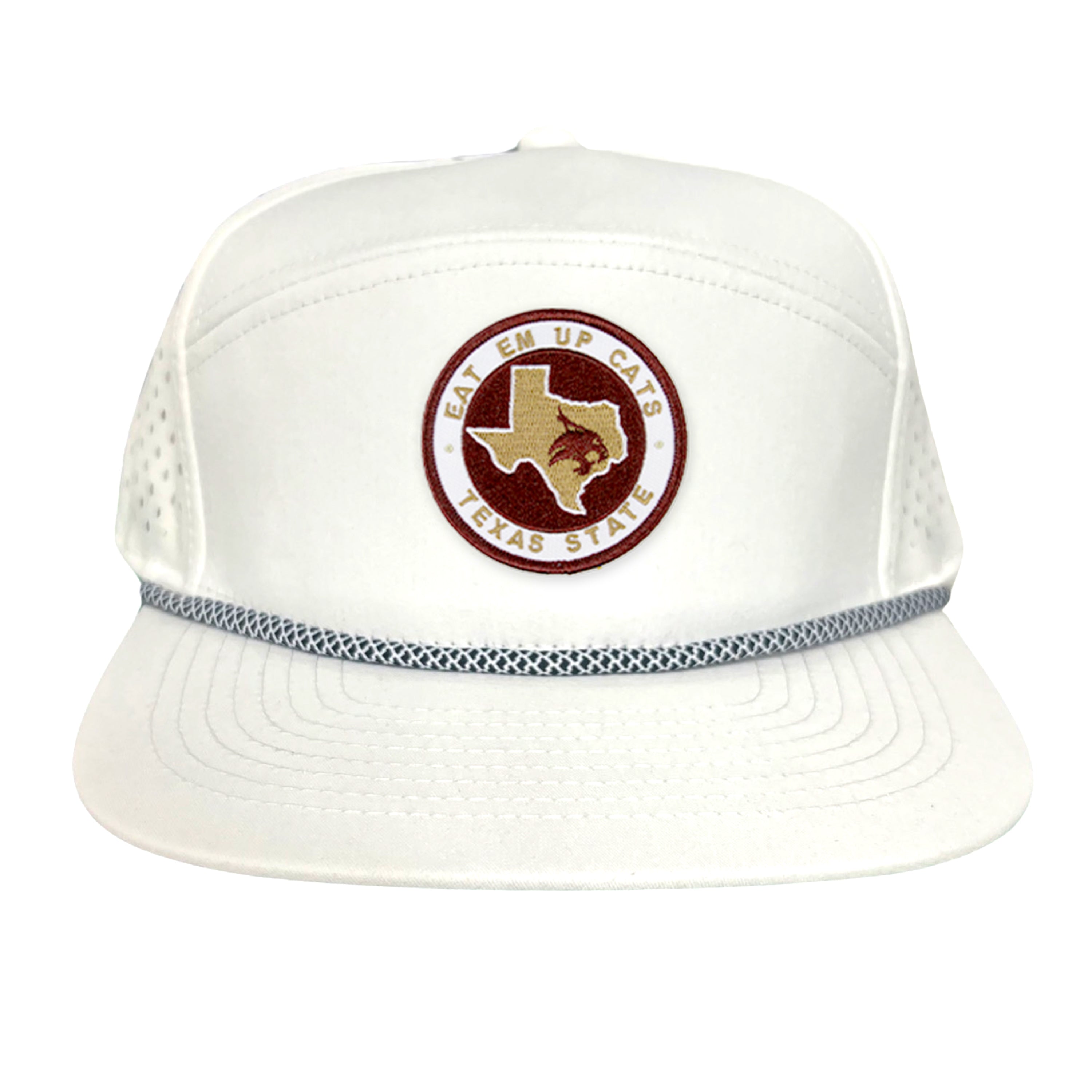 Texas State Eat Em Up Cats State of Texas Supercat Circle Patch / Hats / 097 / TXST018