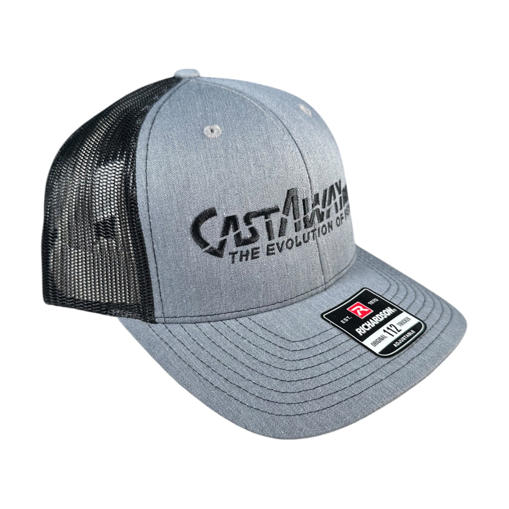 CastAway Trucker Hat - Heather Grey/Black - Keep Casting Fishing & Outdoors