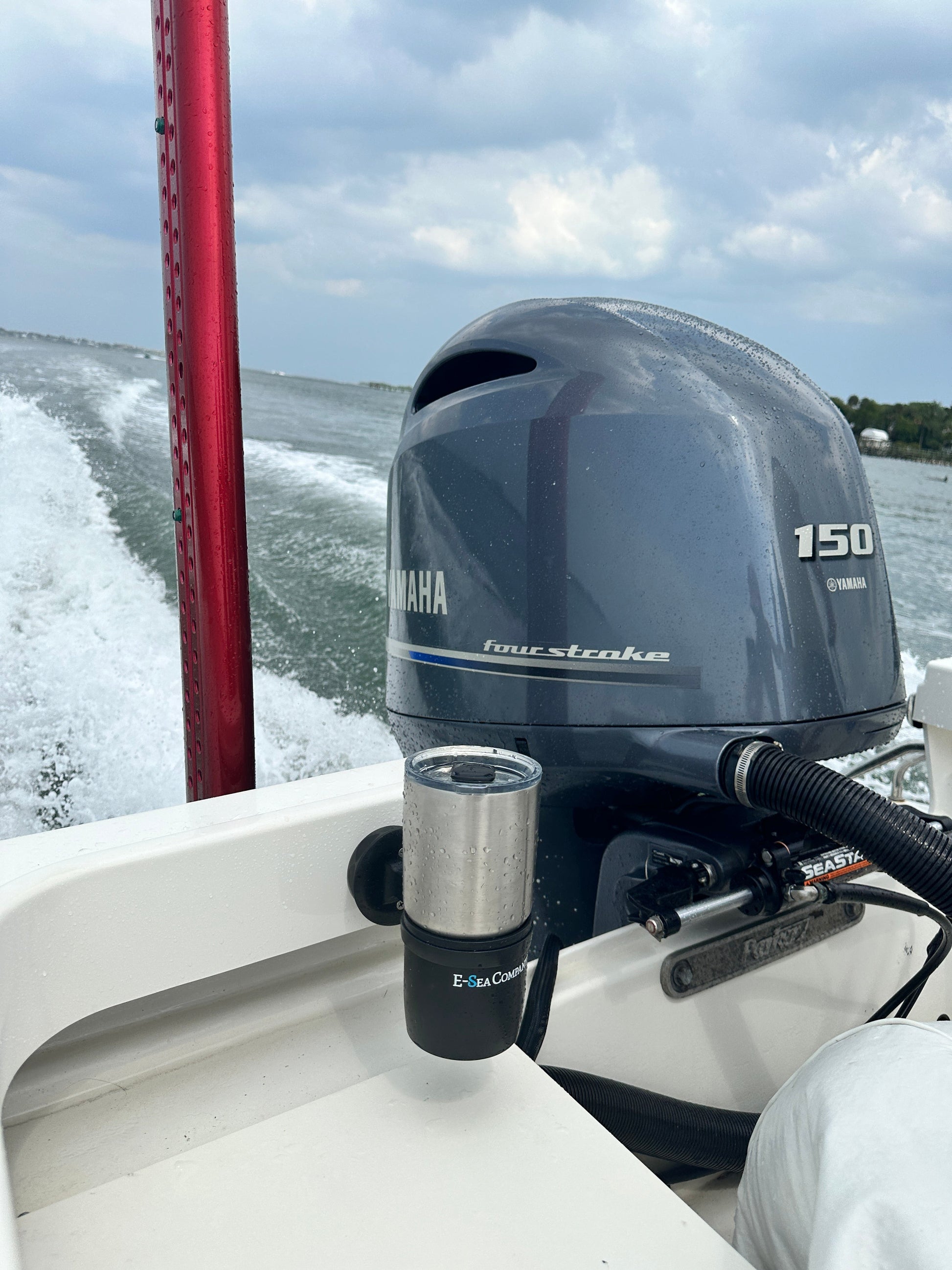 E-Sea Cup Adjustable-Suction Mounted Adjustable Angle Cup Holder-Black - Keep Casting Fishing & Outdoors