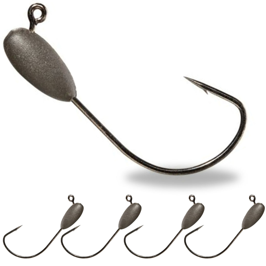 Reaction Tackle Tungsten Tube Jig Heads- 5-Pack - Keep Casting Fishing & Outdoors