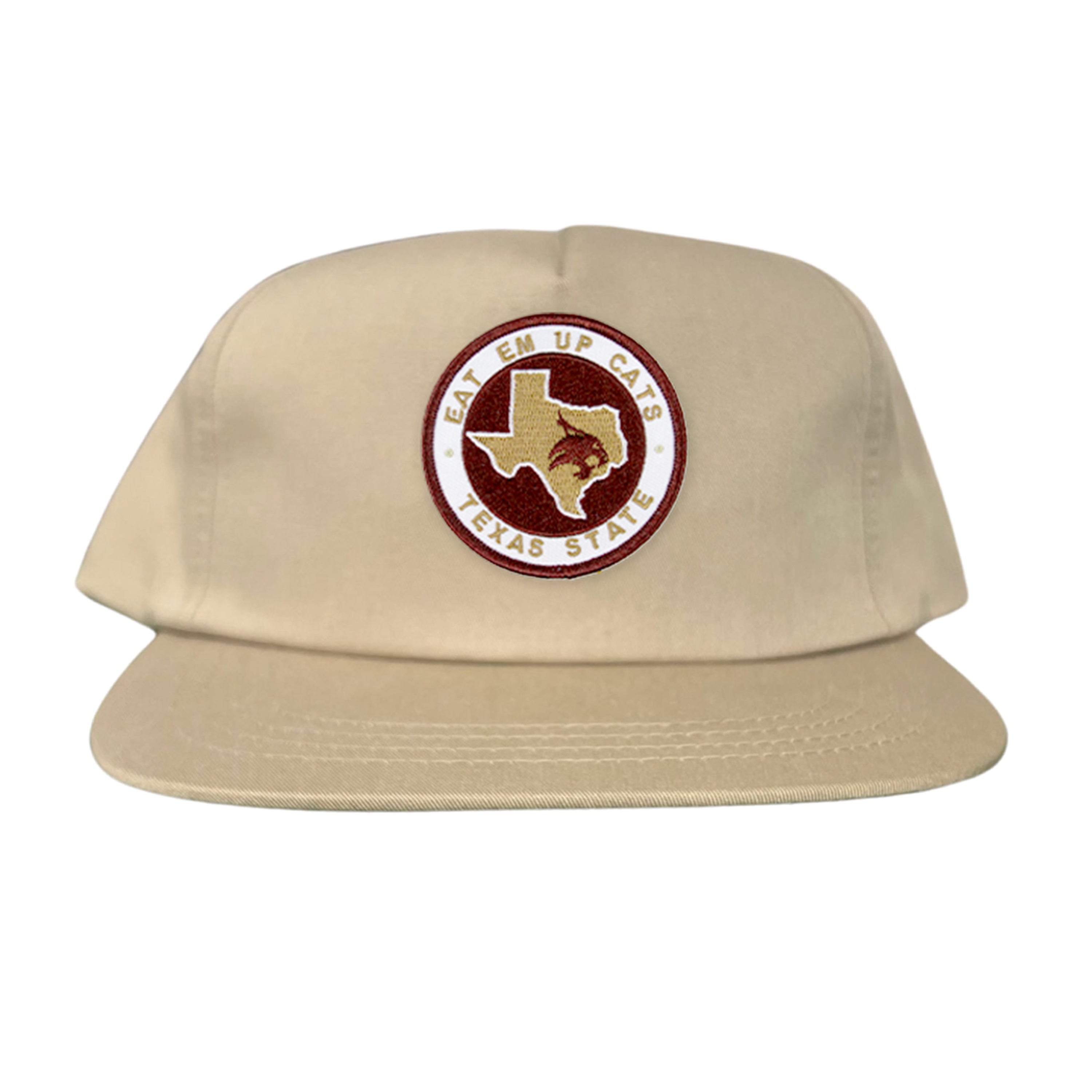 Texas State Eat Em Up Cats State of Texas Supercat Circle Patch / Hats / 097 / TXST018