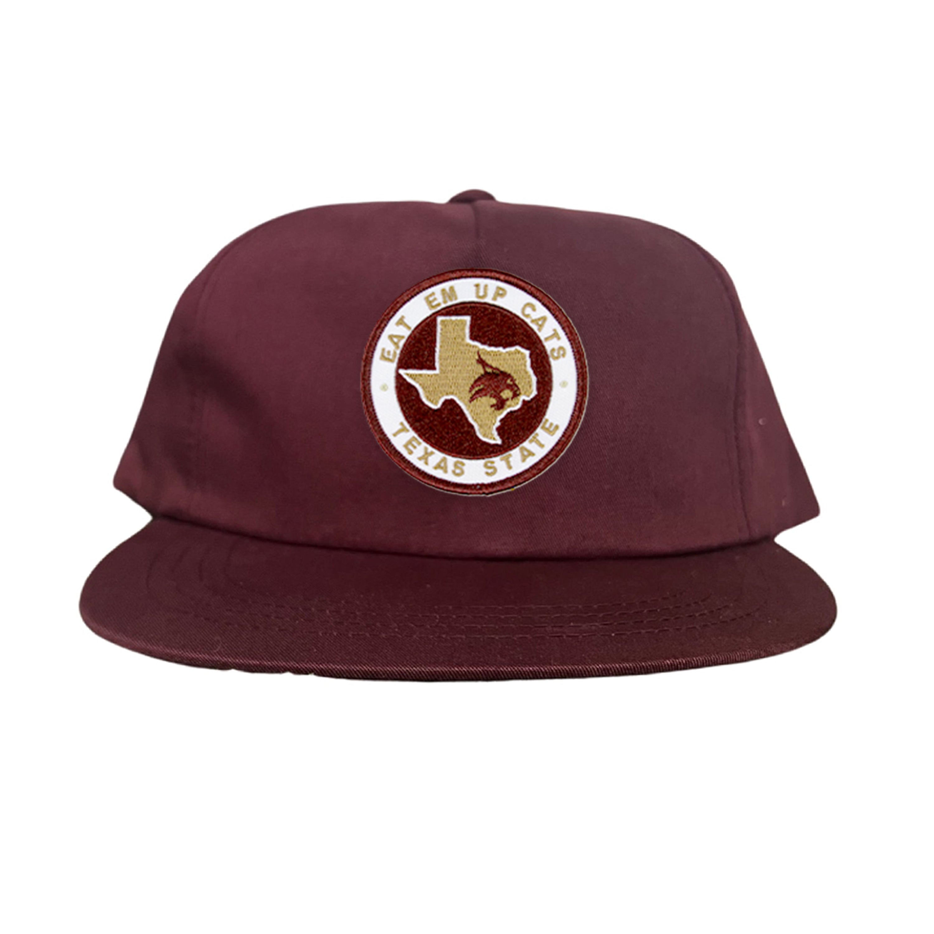 Texas State Eat Em Up Cats State of Texas Supercat Circle Patch / Hats / 097 / TXST018