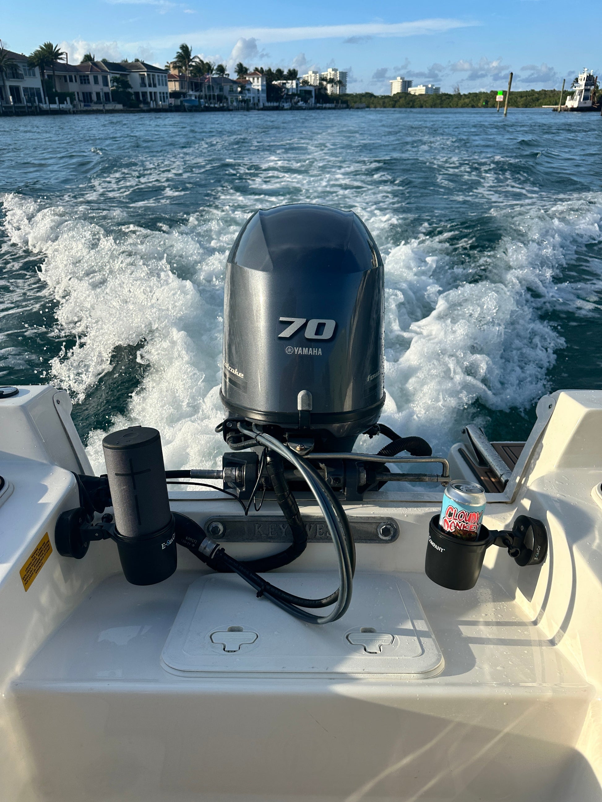 E-Sea Cup Adjustable-Suction Mounted Adjustable Angle Cup Holder-Black - Keep Casting Fishing & Outdoors