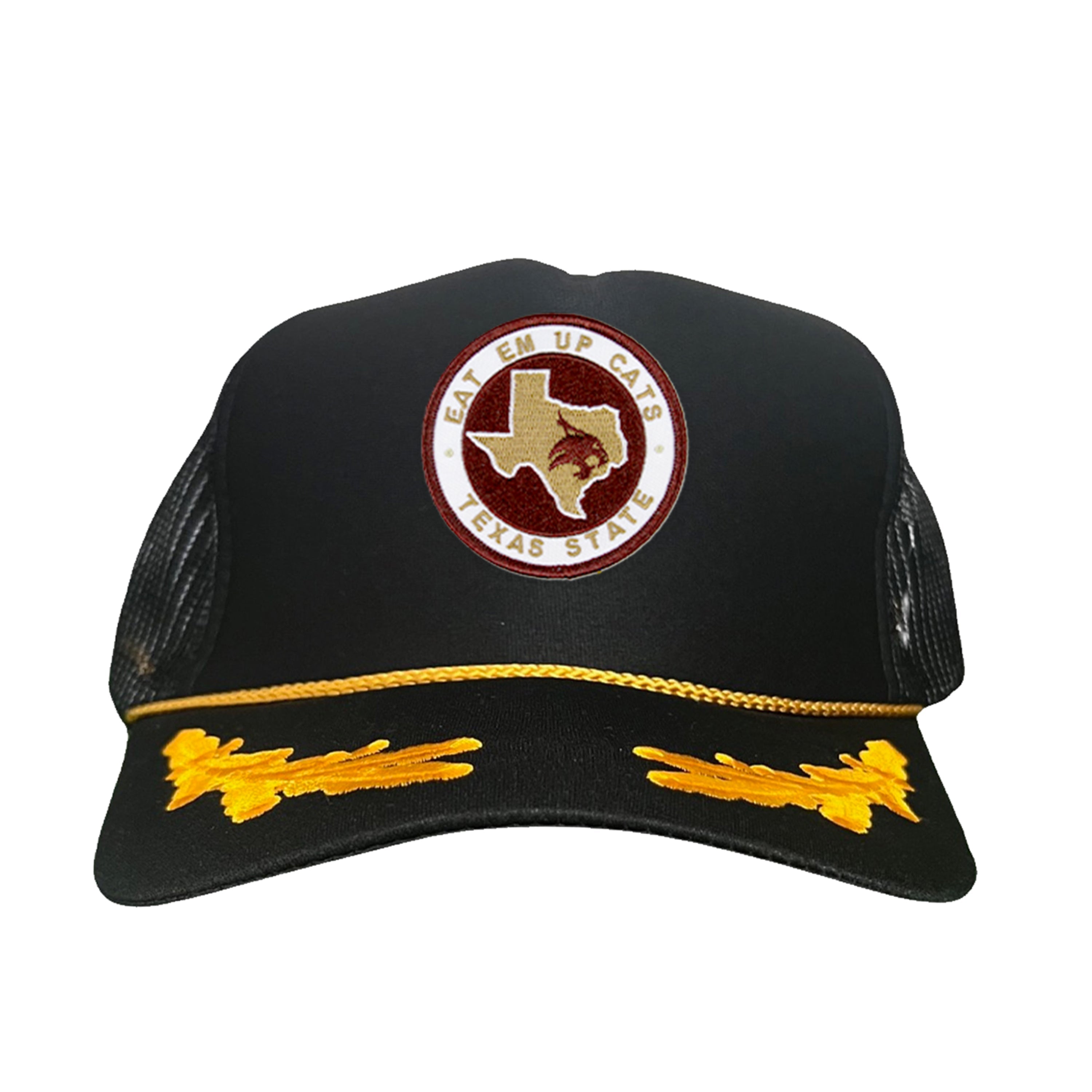 Texas State Eat Em Up Cats State of Texas Supercat Circle Patch / Hats / 097 / TXST018