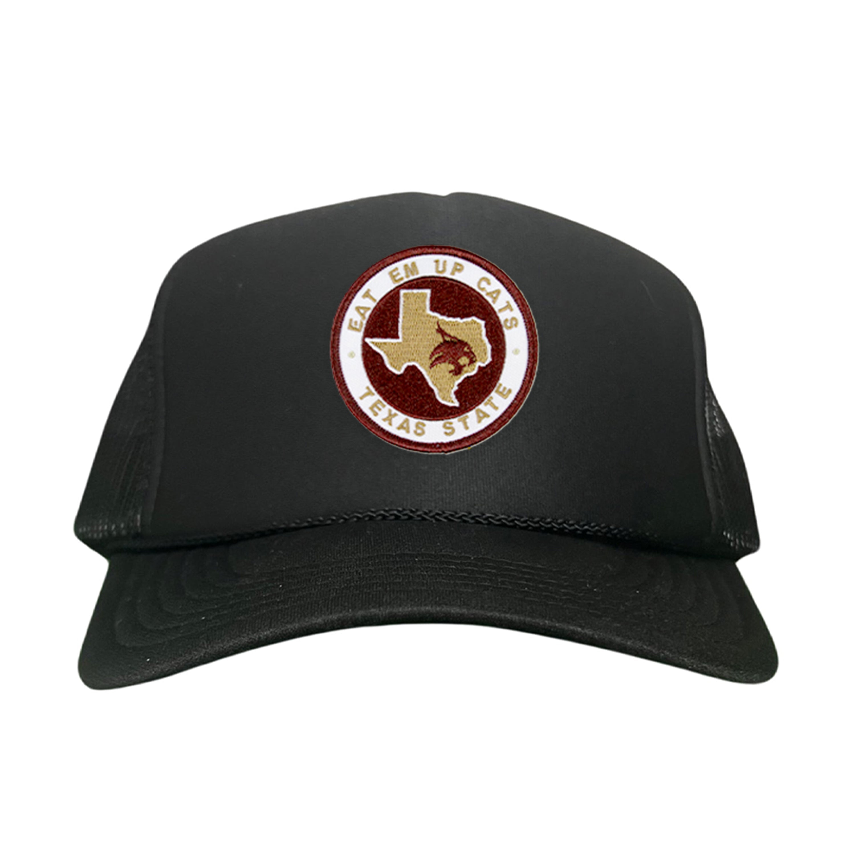 Texas State Eat Em Up Cats State of Texas Supercat Circle Patch / Hats / 097 / TXST018