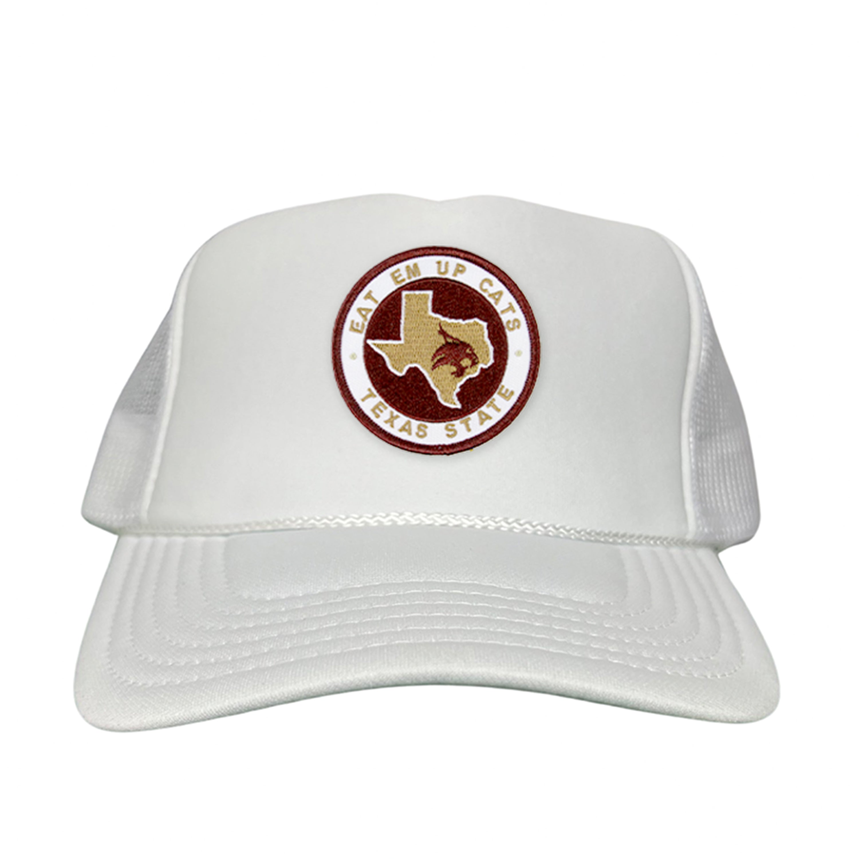 Texas State Eat Em Up Cats State of Texas Supercat Circle Patch / Hats / 097 / TXST018