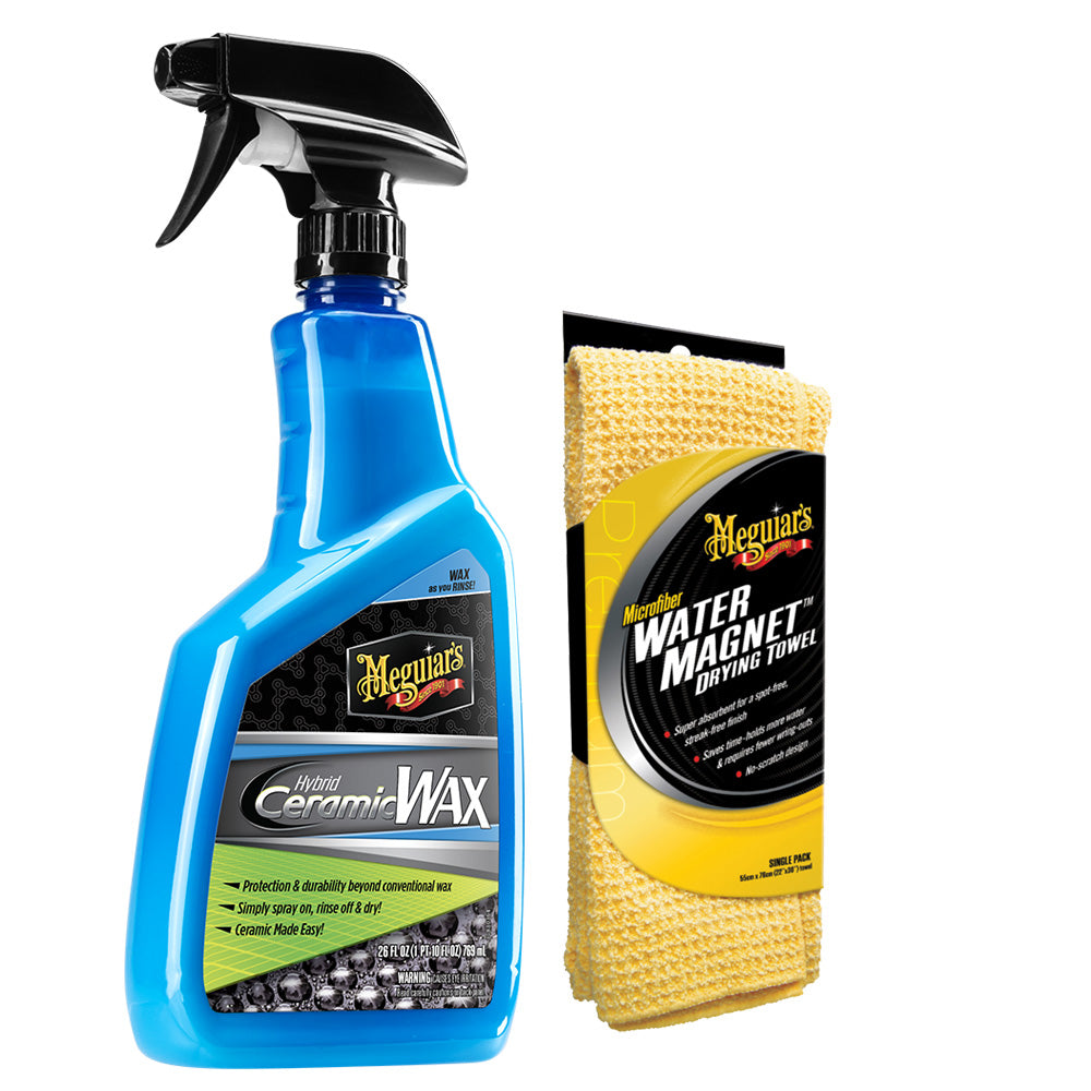 Meguiar&#39;s Hybrid Ceramic Wax w/Water Magnet Microfiber Drying Towel - 22" x 30"