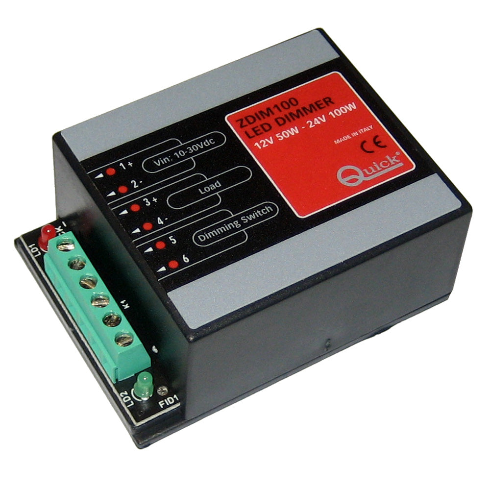 Quick ZDIM100 LED Dimmer - 10-30V DC - Up to 50W on 12V &amp; Up to 100W on 24V