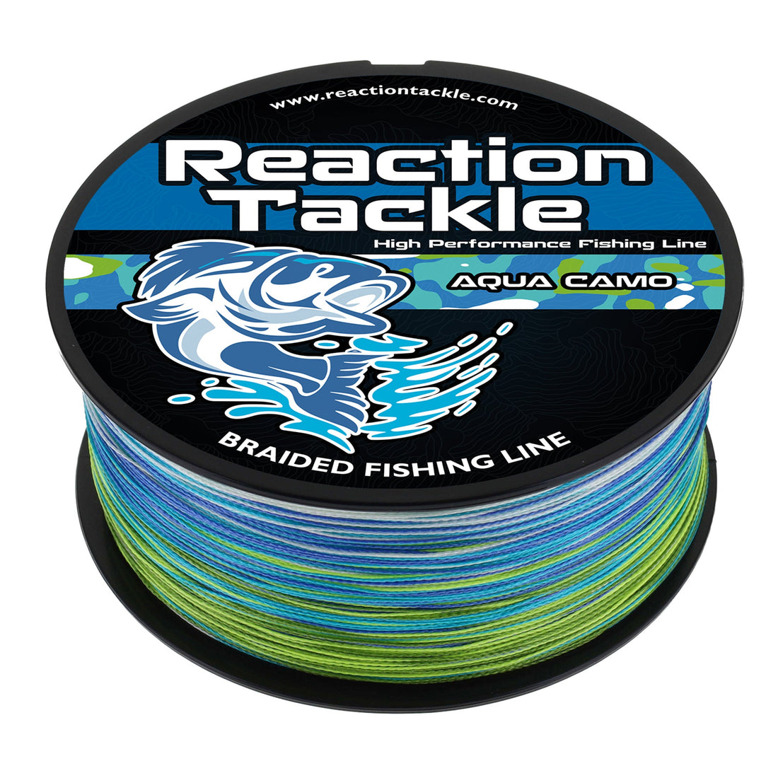 Reaction Tackle Braided Fishing Line - Aqua Camo - Keep Casting Fishing & Outdoors