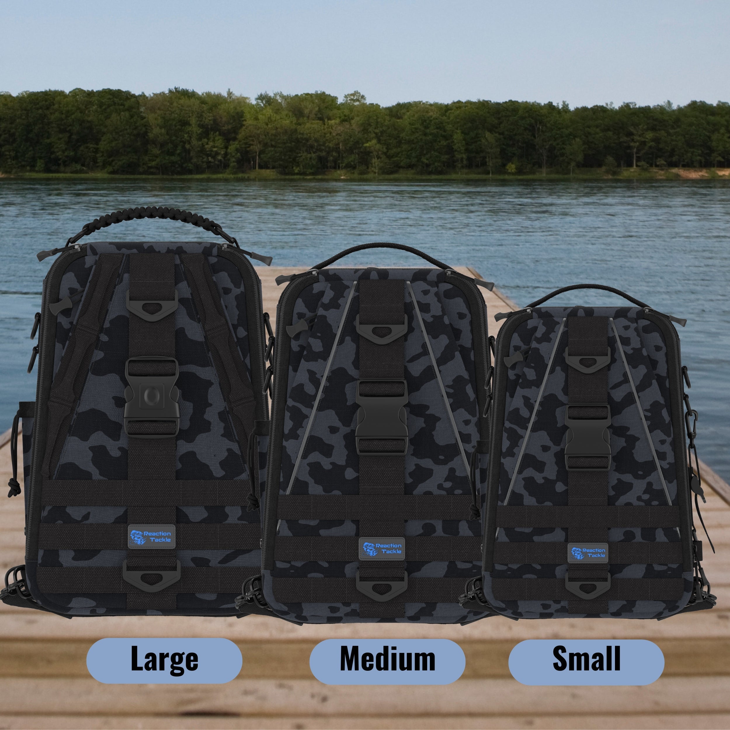Reaction Tackle Fishing Tackle 2-in-1 Sling Bag/Backpack- 3 Sizes - Keep Casting Fishing & Outdoors