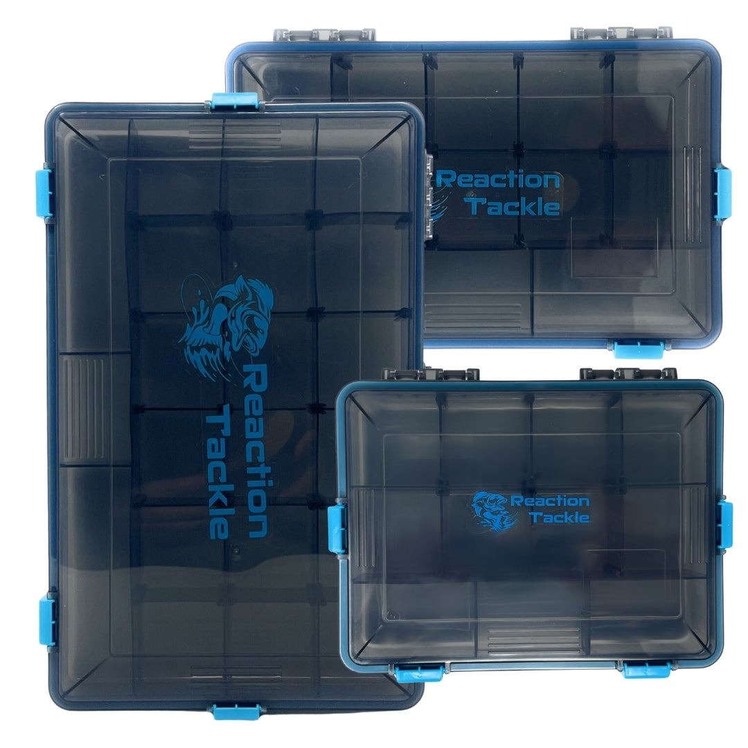 Reaction Tackle Standard Tackle Tray- Sturdy and Waterproof with 4 Reliable Clips - Keep Casting Fishing & Outdoors
