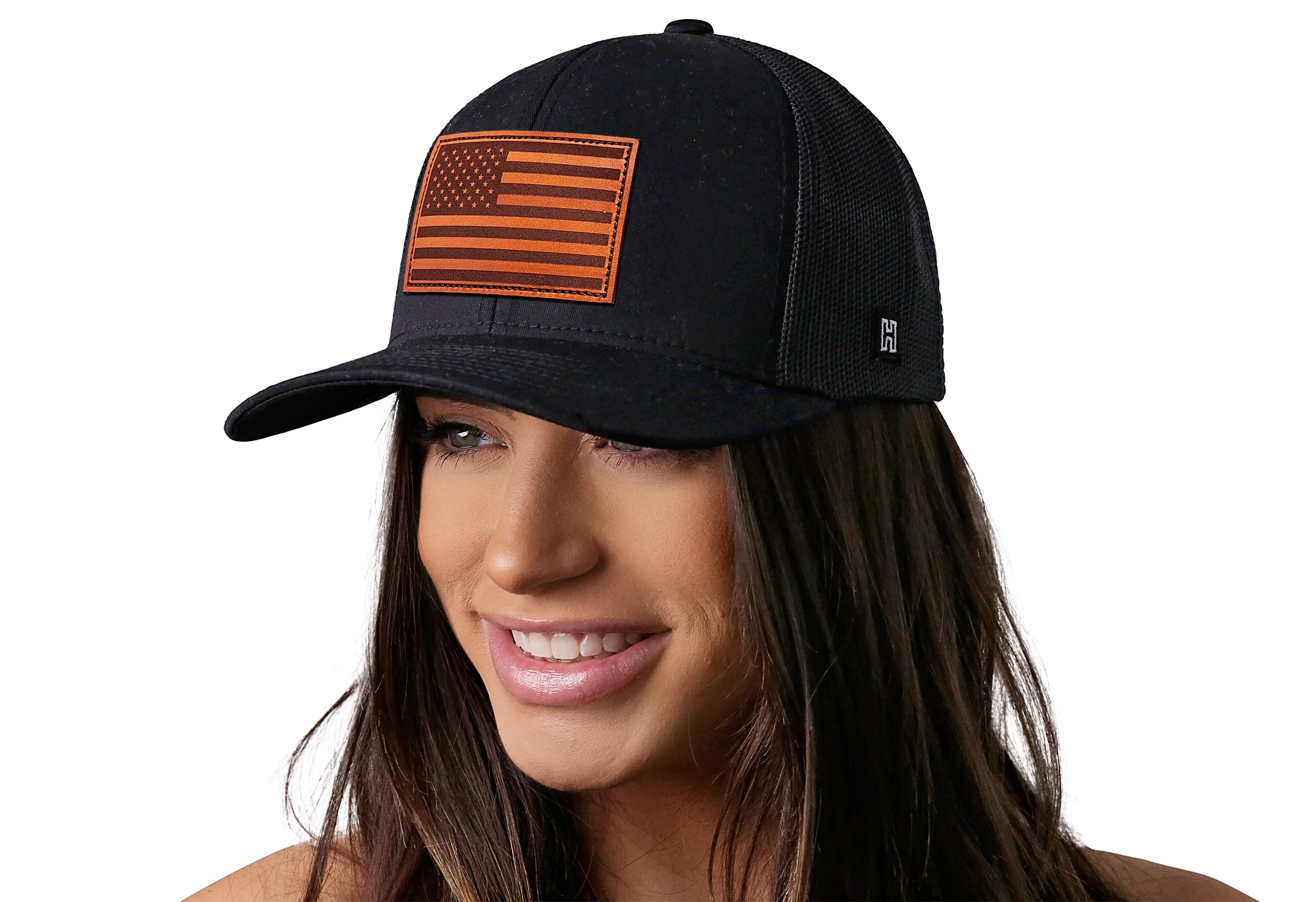 Haka Hat American Flag | Leather-Black