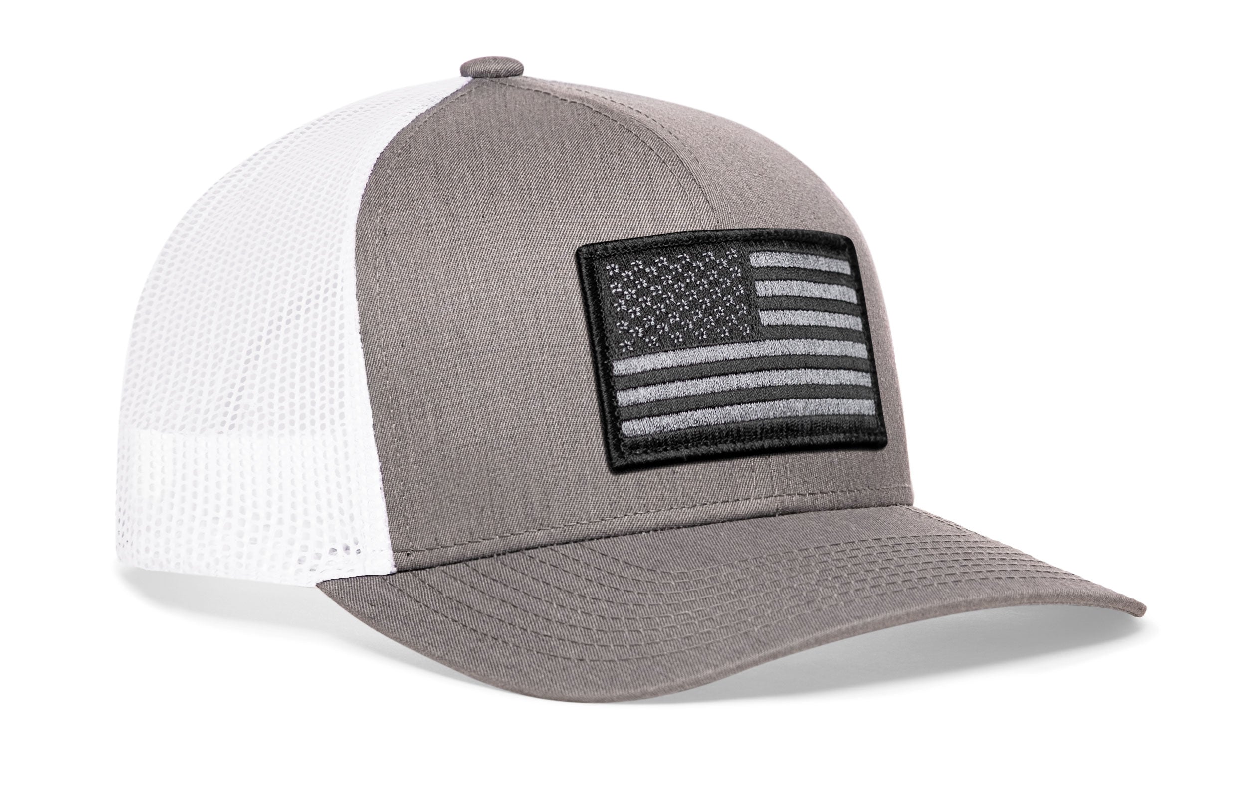 Haka Hat American Flag Trucker Hat | Gray-White-Tactical