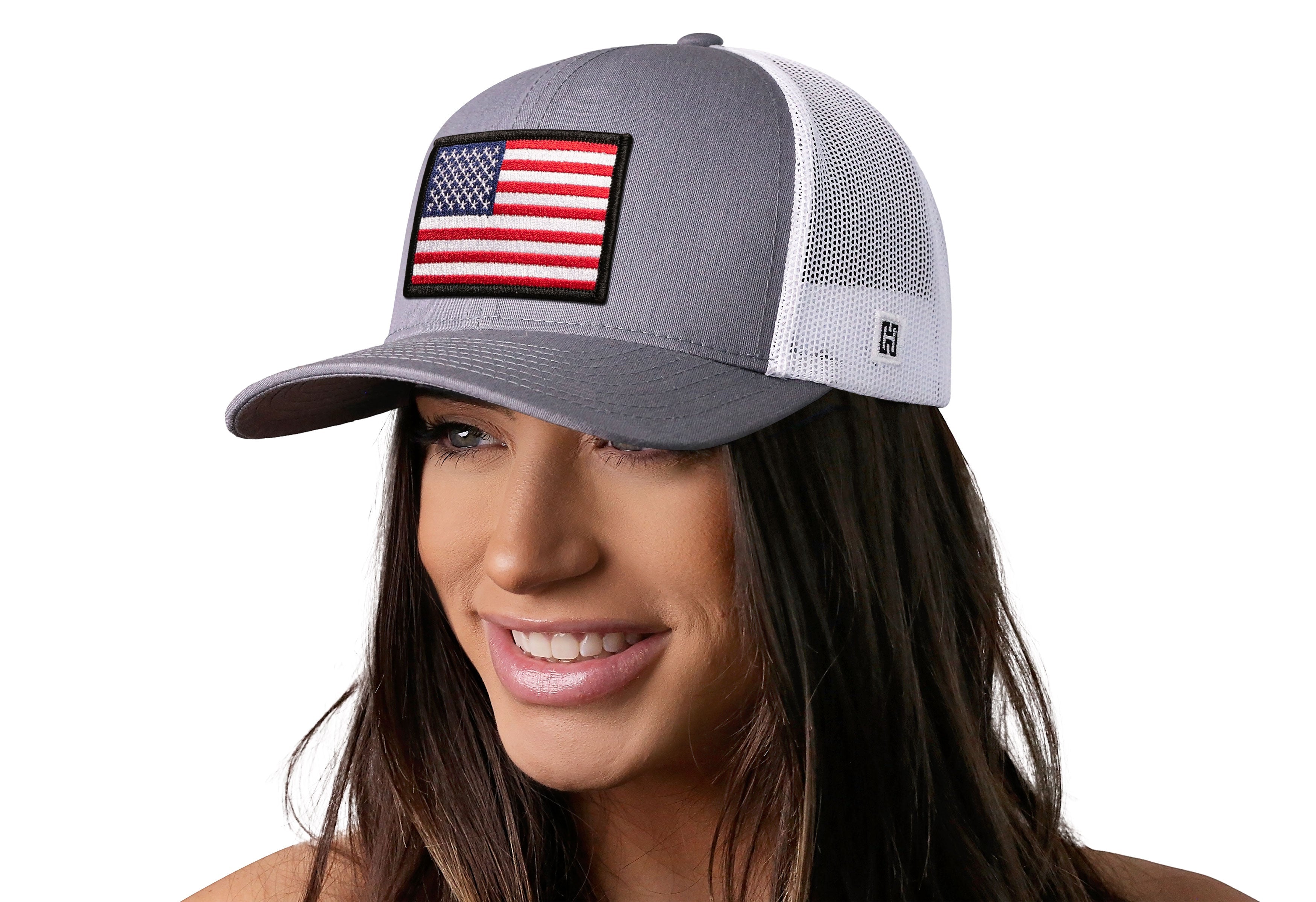 Haka Hat American Flag | Gray-White