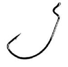 Gamakatsu Wide Gap Offset Black Size 2/0 6ct