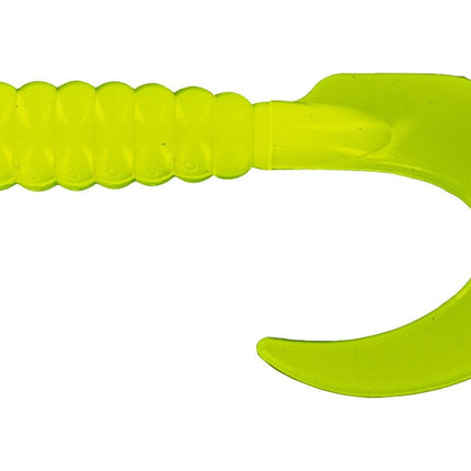 Big Bite Curl Tail Grub 2in 10ct Opaque Chartreuse
