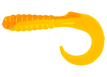 Big Bite Curl Tail Grub 2in 10ct Chartreuse White Core