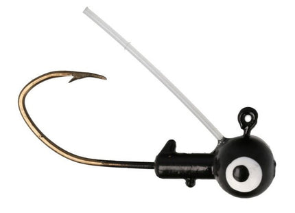 Eagle Claw Pro-V Weedless Ball Jig Head 1/32 6ct Black