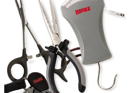 Rapala Combo Pack  6 1/2" Pliers / 5 1/2" Forceps / 25 lb.Scale / Clipper/ Sheath