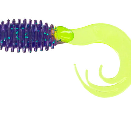 Big Bite Ring Triple Grub 2in 10ct June Bug Chartreuse