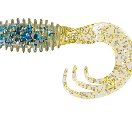 Big Bite Ring Triple Grub 2in 10ct Black/Blue/Chartreuse