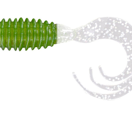 Big Bite Ring Triple Grub 2in 10ct Silver/Frog