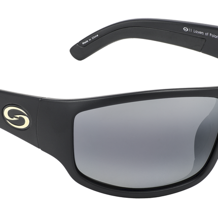 Strike King Sunglass S11 Optics Caddo Matte Black Bi-Gradient Yellow inSpotlightin Lens