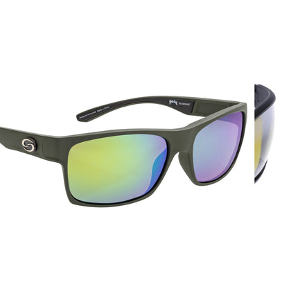 Strike King Sunglass SKP Plus Ouachita White Black Frame Blue Mirror