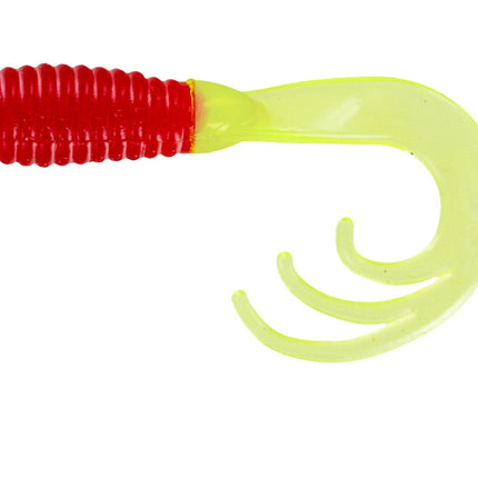 Big Bite Triple Tip Grub 2in 10ct Red/Chartreuse