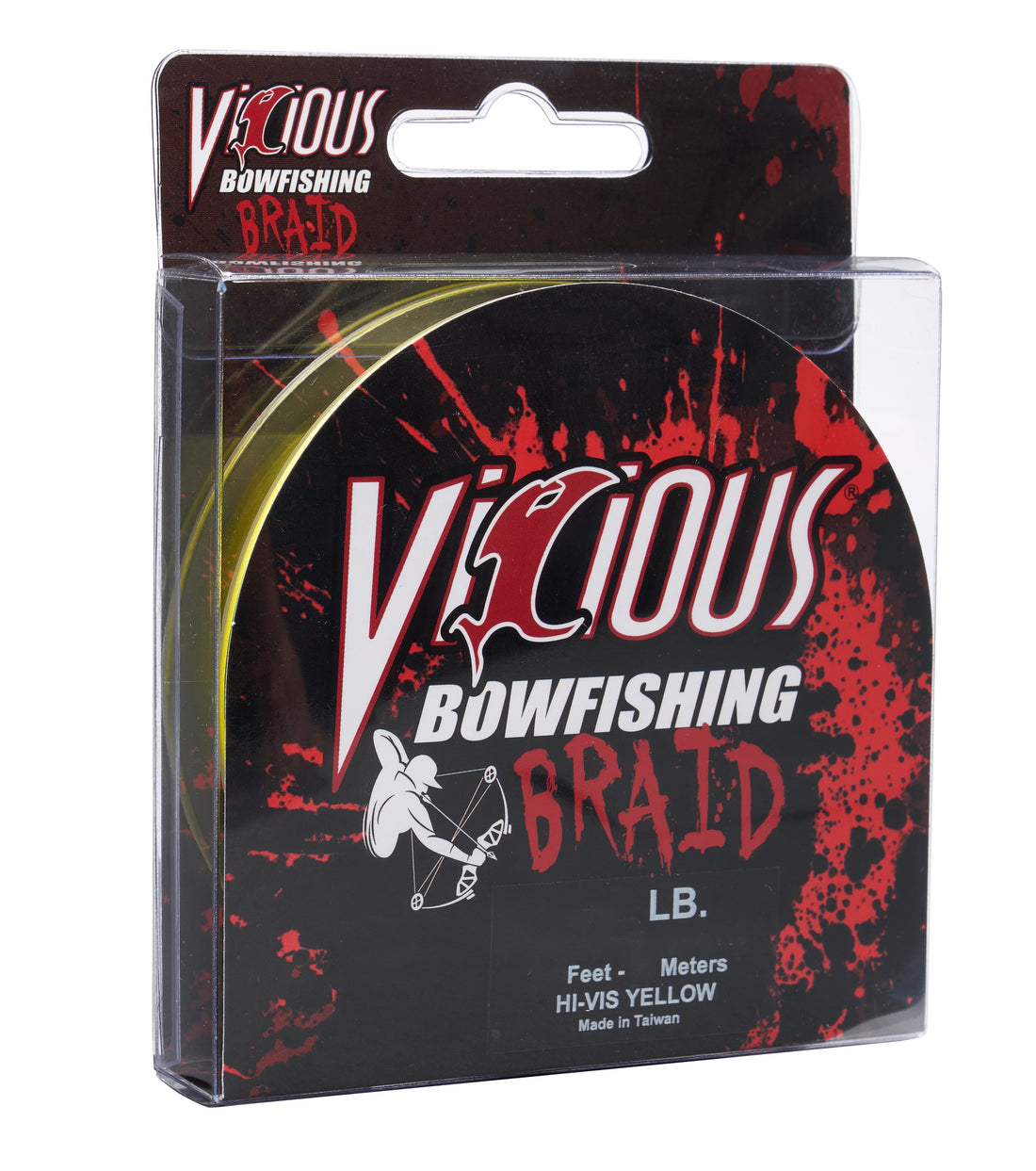 Vicious Hi-Vis Yellow Bowfishing Braid - 75 Feet - Keep Casting Fishing & Outdoors