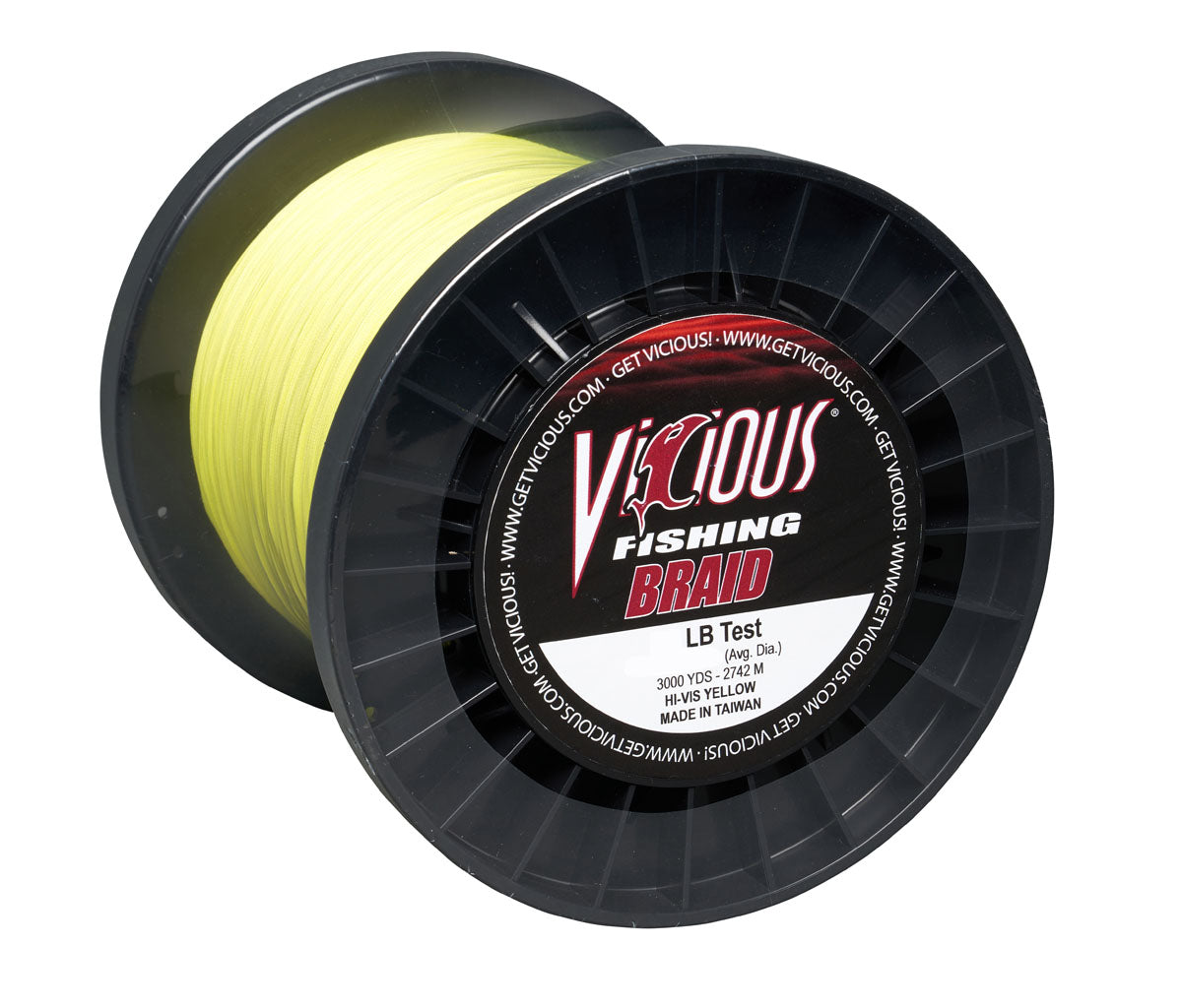 Vicious Standard Yellow Braid - 80 Lb Test - Keep Casting Fishing & Outdoors