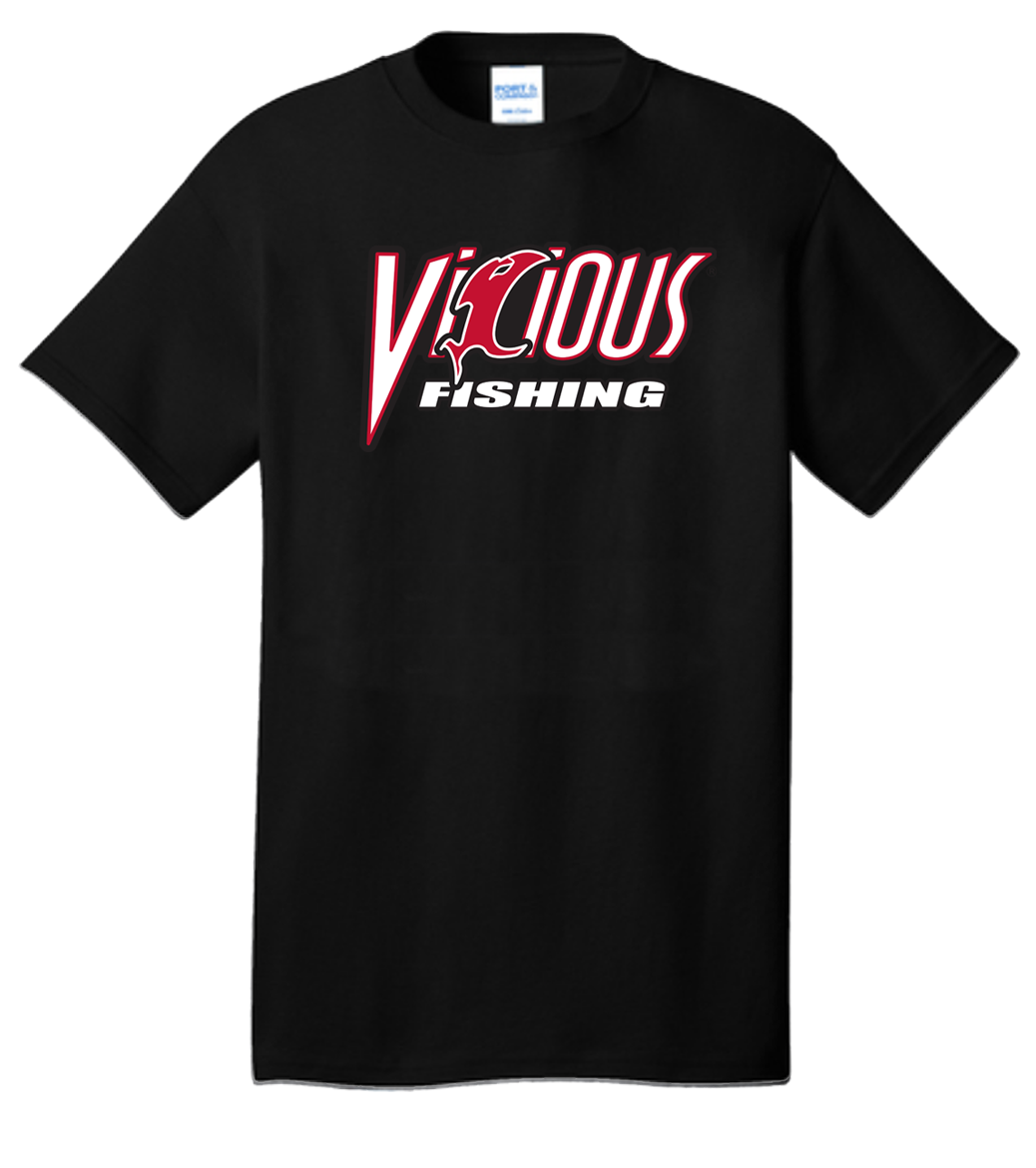 Vicious Fishing Logo Tee - Classic Black - Keep Casting Fishing & Outdoors