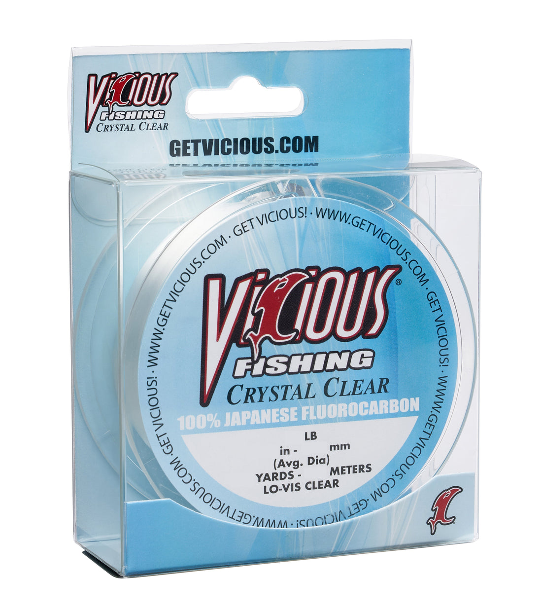 Vicious Crystal Clear 100% Japanese Fluorocarbon - 6 Lb Test - Keep Casting Fishing & Outdoors