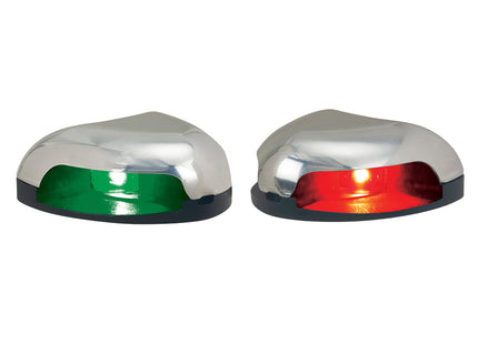 Perko Red/Green Horizontal Mount Side Light - Pair - Stainless Steel