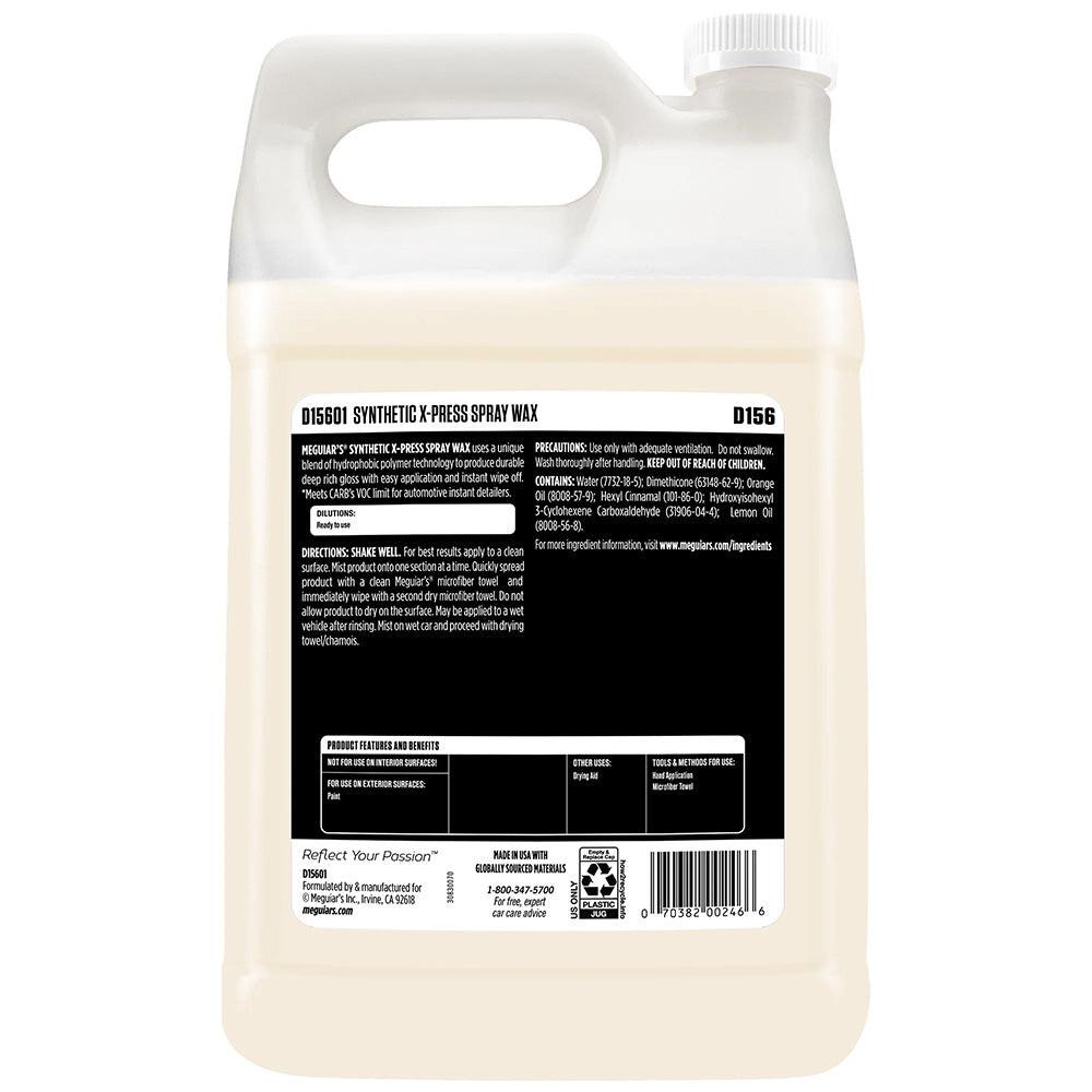 Meguiar's Synthetic X-Press Spray Wax - 1 Gallon