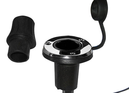 Perko Locking Collar Pole Light Mounting Base - 2 Pin - Round - Stainless Steel