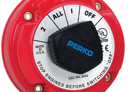 Perko 8503DP Medium Duty Battery Selector Switch w/Alternator Field Disconnect w/o Key Lock