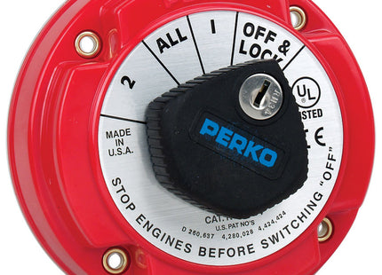 Perko 8504DP Medium Duty Battery Selector Switch w/Alternator Field Disconnect & Key Lock