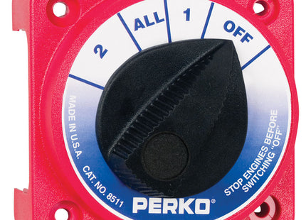 Perko Compact Medium Duty Battery Selector Switch w/o Key Lock