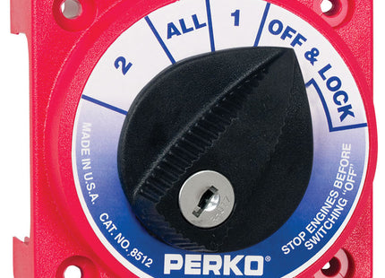 Perko Compact Medium Duty Battery Selector Switch w/Key Lock
