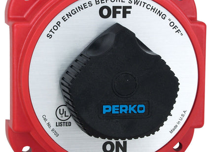 Perko 9703DP Heavy Duty Battery Disconnect Switch w/ Alternator Field Disconnect