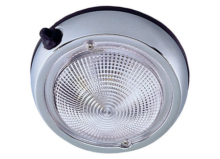 Perko Surface Mount Dome Light - 3 3/4" O.D. (3" Lens) - Chrome Plated