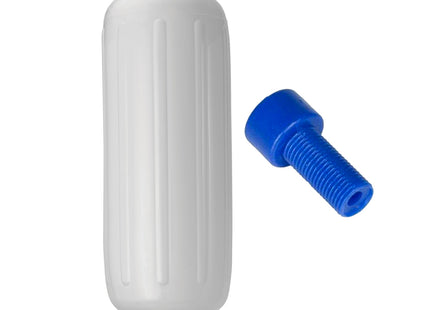 Polyform G-5 Twin Eye Fender 8.8" x 26.8" - White w/Adapter