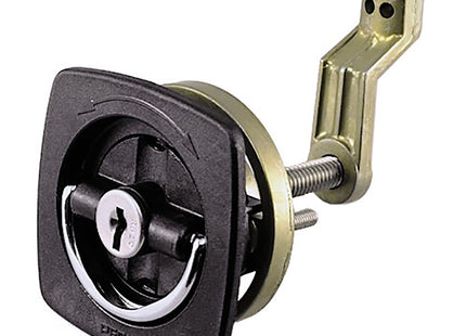 Perko Black Flush Lock - 2.5" x 2.5" w/Offset Cam Bar & Flexible Polymer Strike