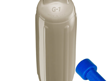 Polyform G-1 Twin Eye Fender 3.5" x 12.8" - Sand w/Adapter