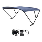 SureShade Battery Powered Bimini - Black Anodized Frame & Navy Fabric